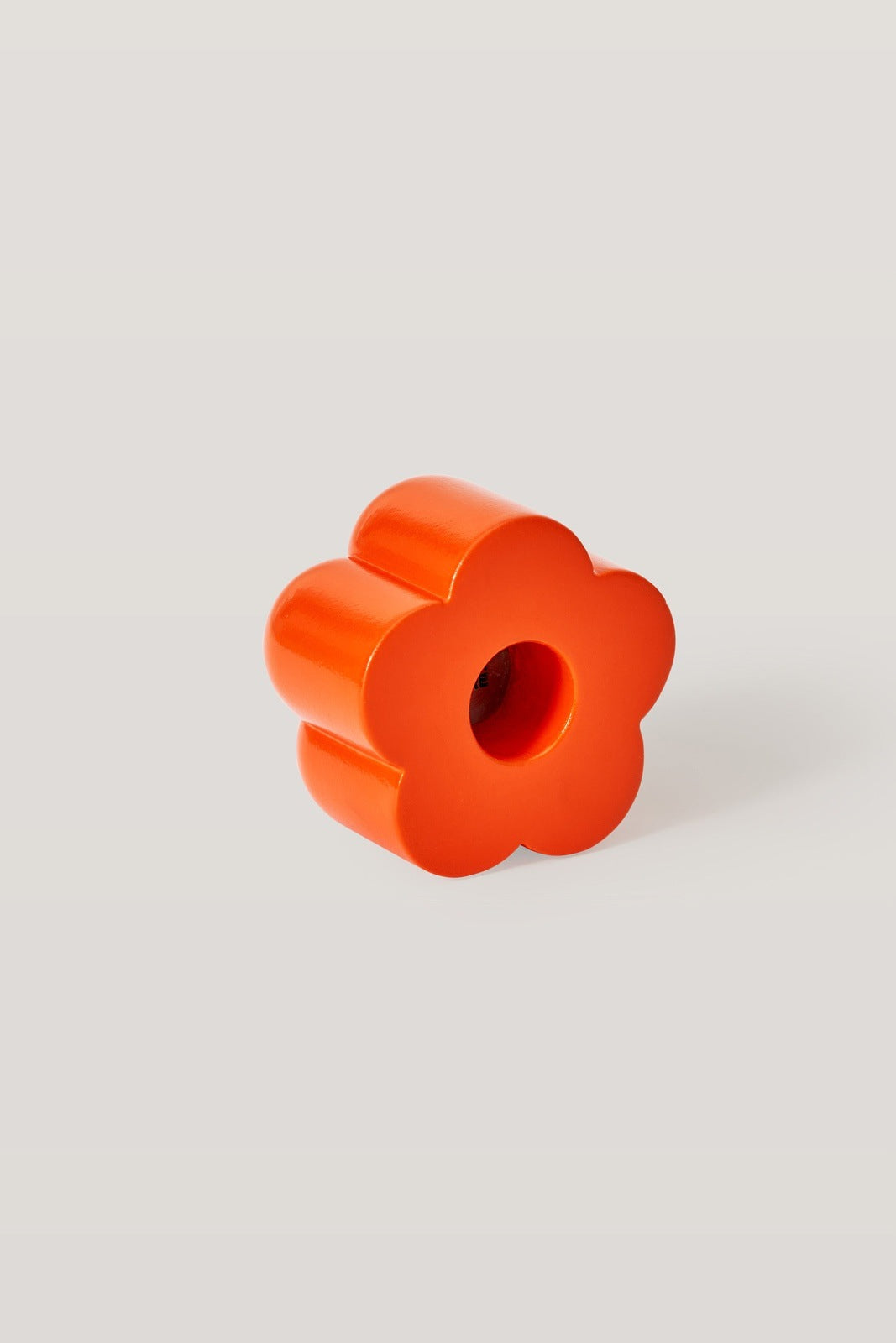 Poppy Candle & Incense Holder · Orange Red